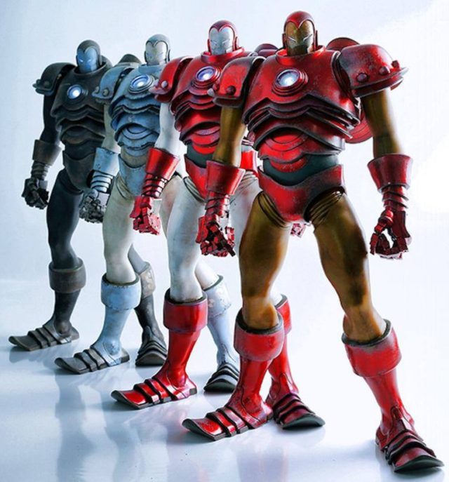 ThreeA Toys Iron Man Figures Classic Stealth Silver Centurion Stark Industries Prototype