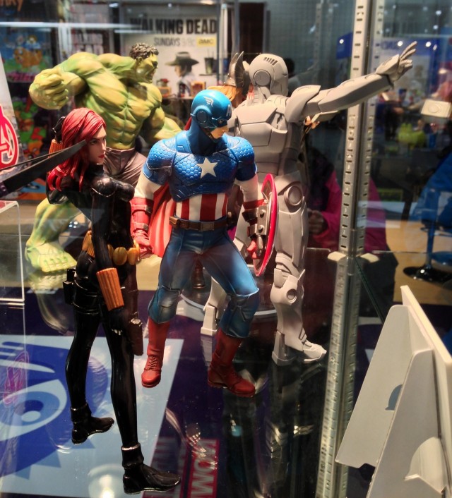 Toy Fair 2014 Kotobukiya Display Avengers Black Widow Captain America Iron Man Statues