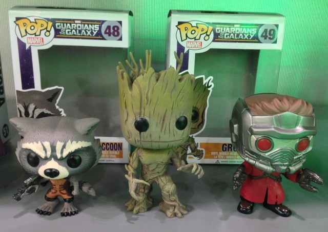 Funko Toy Fair 2014 POP Vinyls Groot Starlord Rocket Raccoon