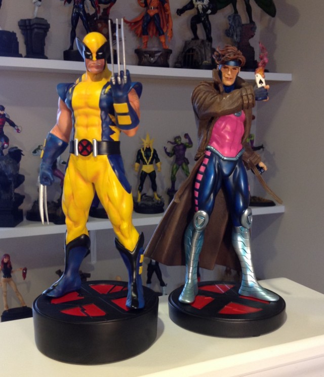 Bowen Designs Astonishing Wolverine Statue with Gambit Statue X-Men