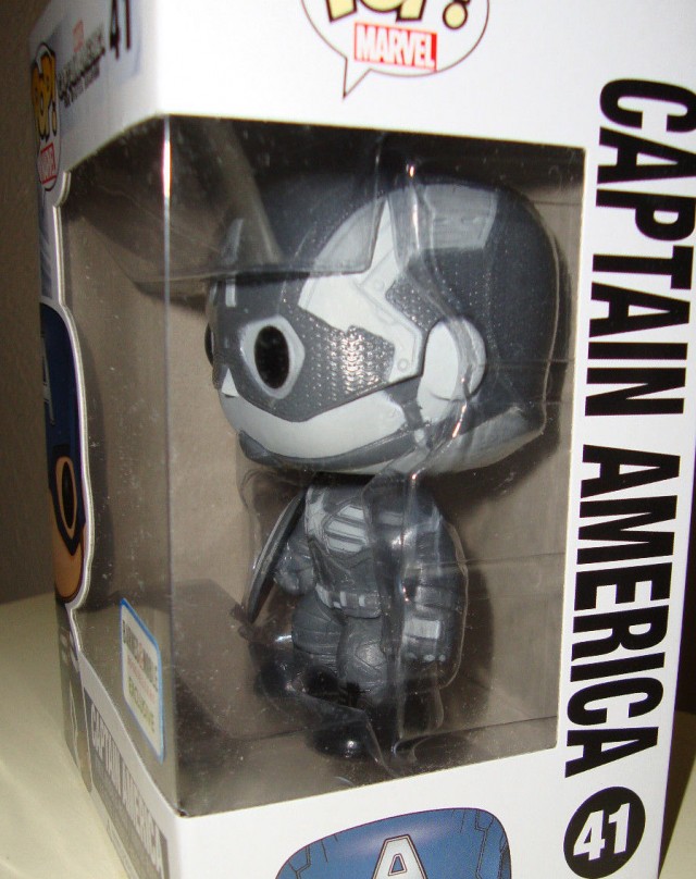 Funko POP Vinyls Captain America Exclusive Black & White Movie Figure Barnes and Noble