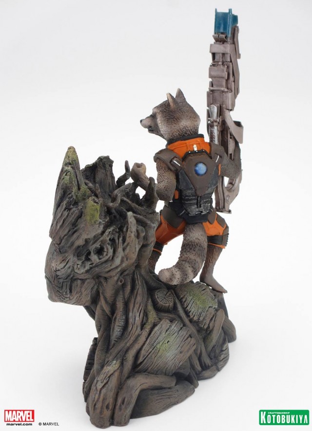 Guardians of the Galaxy Kotobukiya Groot Rocket Raccoon Statue 2014