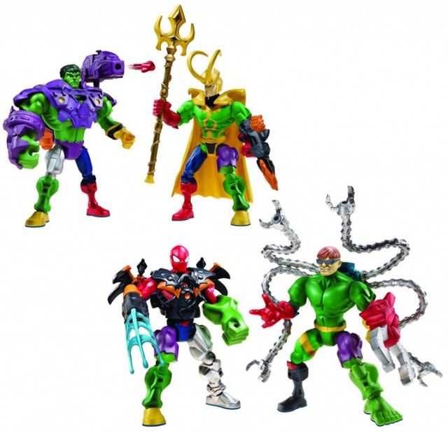 Marvel Super Hero Mashers Battle Packs Loki vs Hulk Spider-Man vs Doc Ock