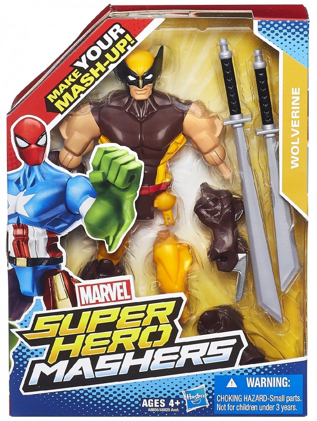 Marvel Super Hero Mashers Series 2 Wolverine Brown Costume Figure