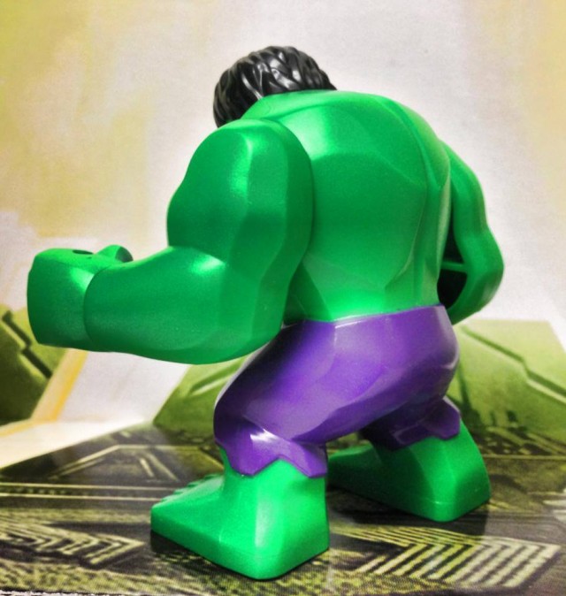 Rear View of LEGO Hulk Lab Smash Minifigure Purple Pants