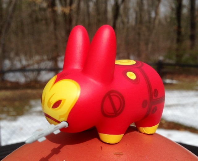 KidRobot Marvel Labbits Iron Man Chewing on Missile