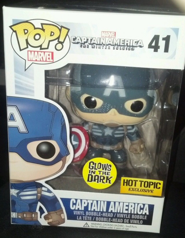 Funko Glow in the Dark Captain America POP Vinyls GITD Figure