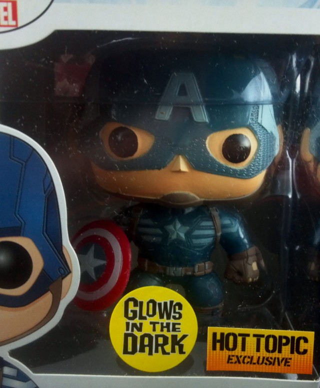 Glow in the Dark Captain America Funko POP Vinyls Hot Topic Exclusive