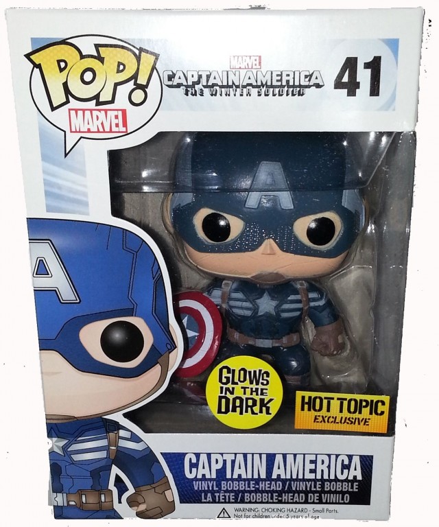 Glow in the Dark Funko POP Vinyls Captain America Winter Soldier Figure