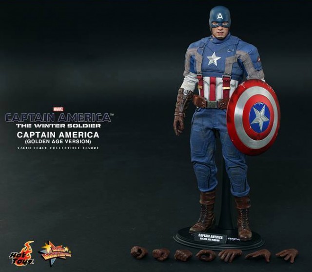 Hot Toys Captain America Golden Age Movie Promo Figure & Accessories