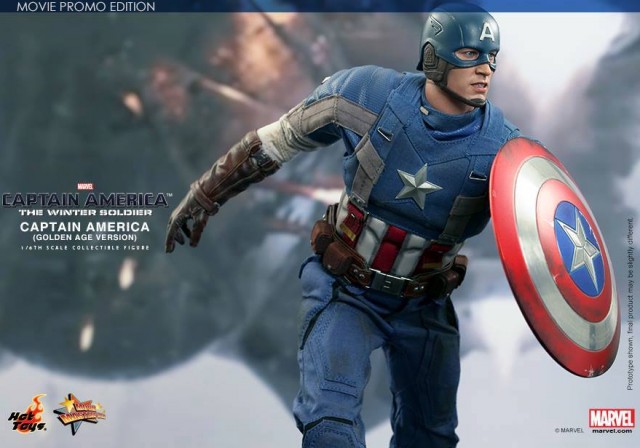 Hot Toys Captain America Winter Soldier Golden Age Captain America with Die-Cast Shield