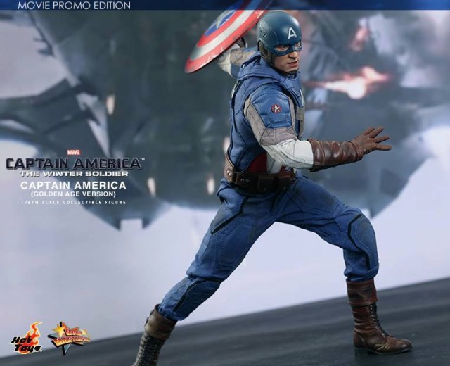 Hot Toys MMS240 Golden Age Captain America Figure Movie Promo