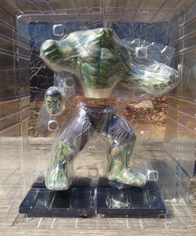 Avengers Hulk Kotobukiya Statue in Plastic Bubble Packaging