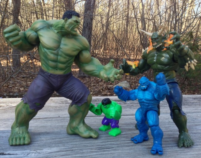 Avengers Now Hulk Kotobukiya Statue Size Comparison with Hasbro Marvel Universe Legends