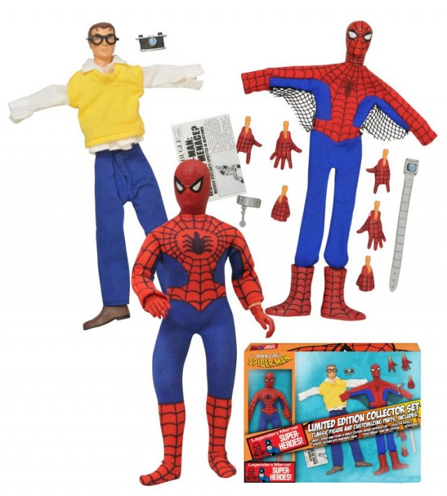 Diamond Select Marvel Retro Spider-Man Figure with Peter Parker Costume