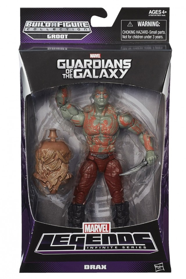 Guardians of the Galaxy Drax Marvel Legends Figure Packaged