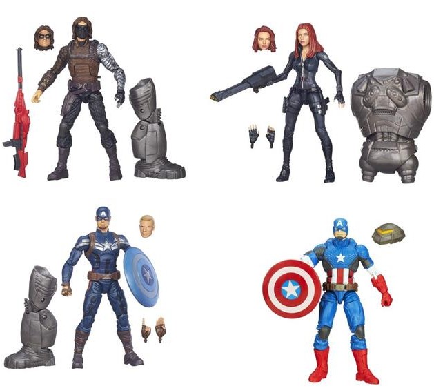 Figurine Marvel Legends - Captain America - Pack De Deux Figurines 15 Cm -  MARVEL