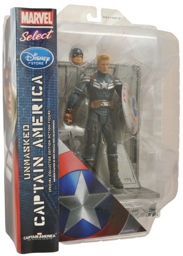 Marvel Select Unmasked Captain America Figure Exclusive Packaged