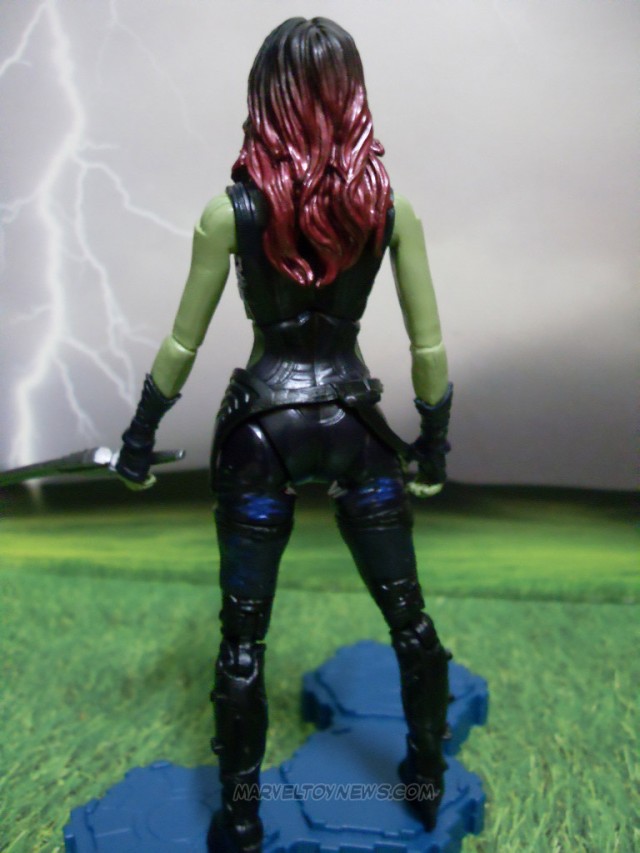 Guardians of the Galaxy Marvel Legends Gamora Figure Back View