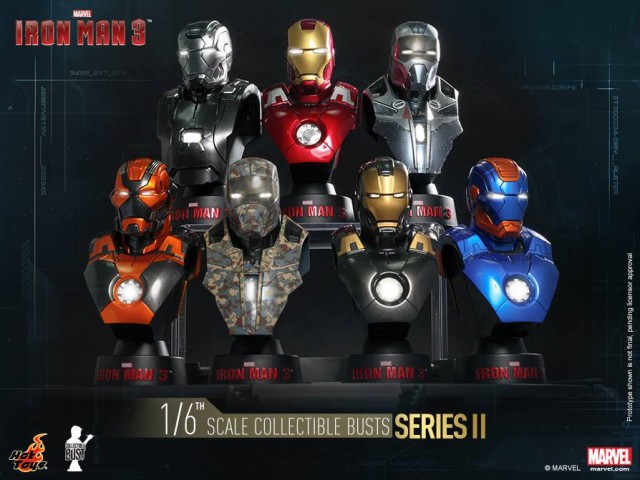 Hot Toys Iron Man 3 Busts Series 2 Set of 7