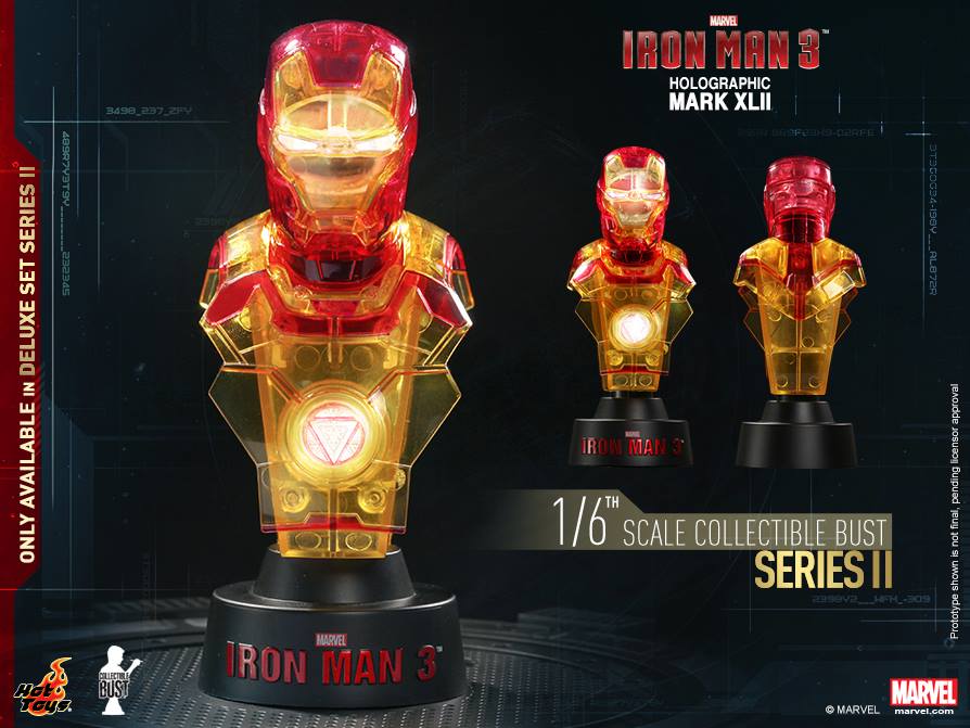 Hot Toys 1:6 Scale Iron Man 3 Deluxe Bust Set 8 Busts
