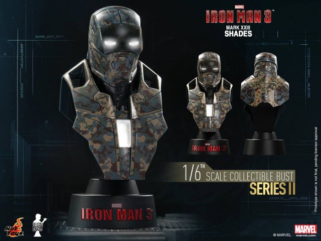 Iron Man Mark XXIII Shades Hot Toys Bust Iron Man 3 Series 2