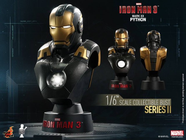 Iron Man Python Mark XX Bust Hot Toys Iron Man 3 Mini Busts Series 2