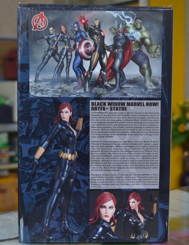 Kotobukiya Black Widow Statue Box Back