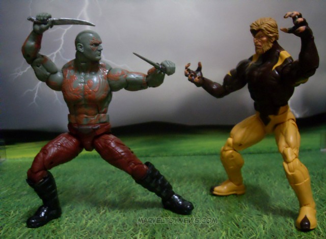 Marvel Legends 2014 Drax Movie Figure vs. Sabertooth Hasbro Figures