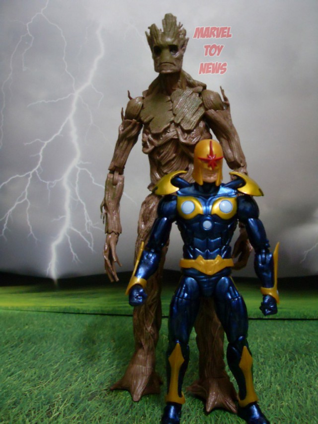 Marvel Legends Guardians of the Galaxy Groot Nova Size Comparison Scale Photo