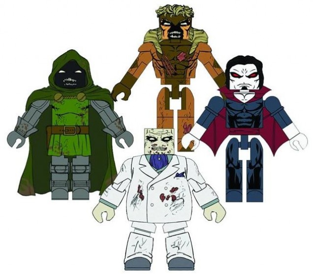 Marvel Minimates Zombie Villains Box Set #2 Kingpin Dr. Doom Morbius Sabertooth
