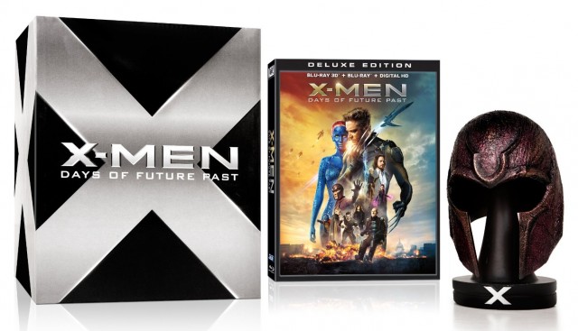 X-Men Days of Future Past Blu Ray Set with Magneto Helmet Replica
