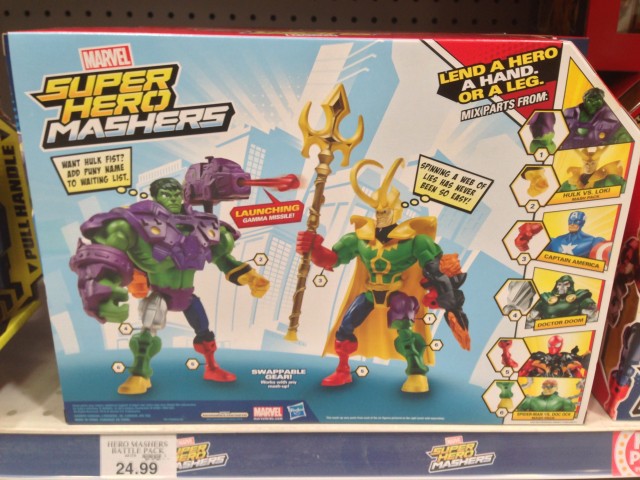 Hasbro Marvel Superhero Mashers Hulk vs. Loki Box Back