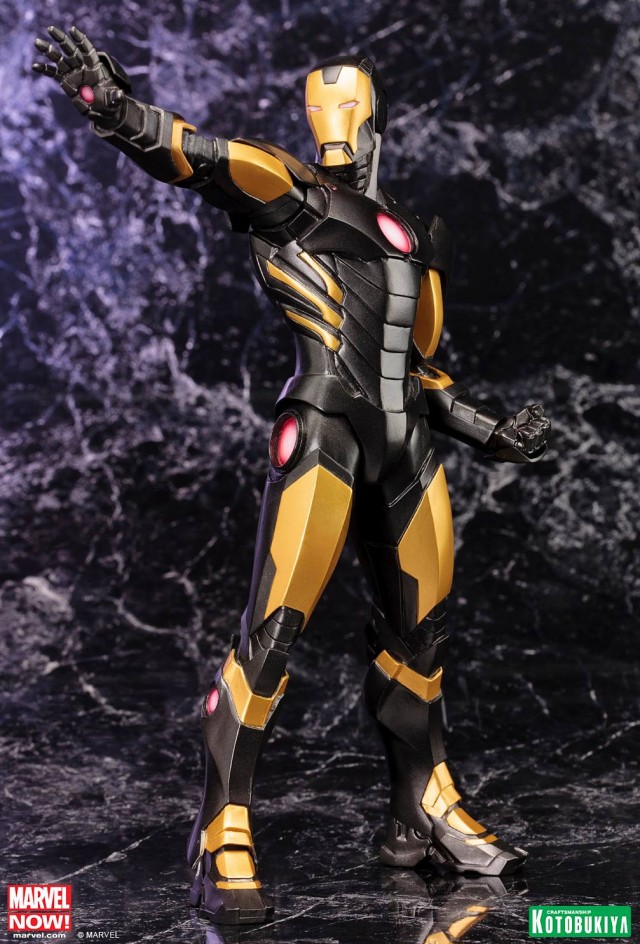 Black and Gold Iron Man Kotobukiya Avengers Marvel Now Statue ARTFX+