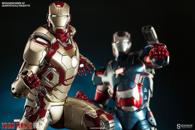 Iron Man 3 Maquettes Sideshow Collectibles Iron Patriot and Iron Man Mark 42
