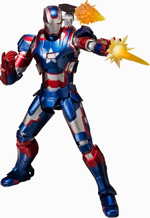 SH Figuarts Iron Patriot Figure with Exclusive Shoulder Cannon Effects Piece