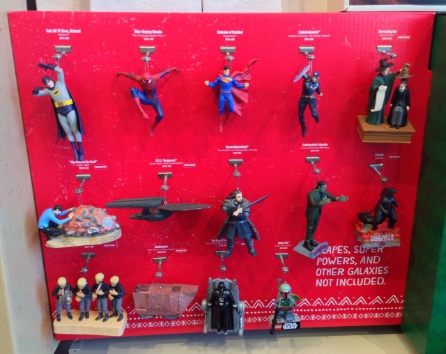 Hallmark Ornaments 2014 Display Marvel DC Star Wars Star Trek