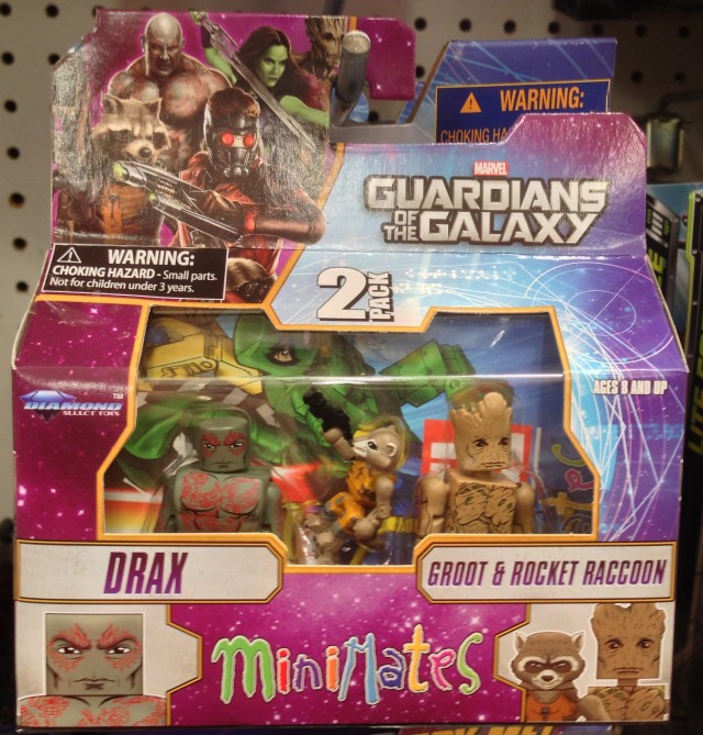Marvel Minimates Drax Groot Rocket Raccoon Figures Pack
