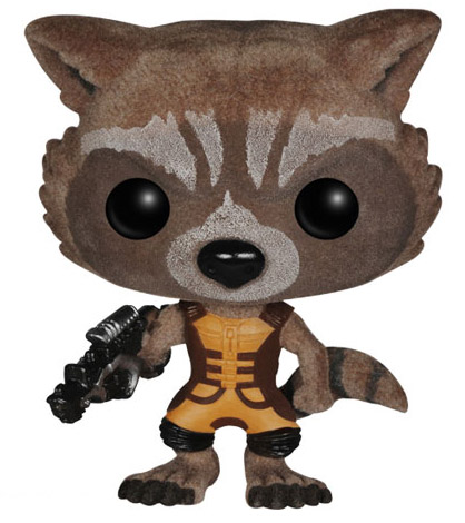 Flocked Rocket Raccoon Funko POP Vinyl San Diego Comic Con 2014 Exclusive Figure