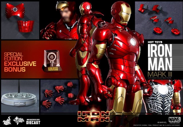 Hot Toys Die-Cast Iron Man Mark III Figure and Accessories
