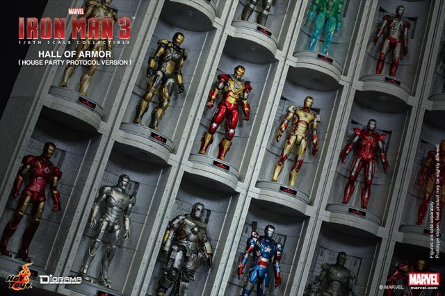Hot Toys Iron Man 3 House Party Protocol Hall of Armor Diorama