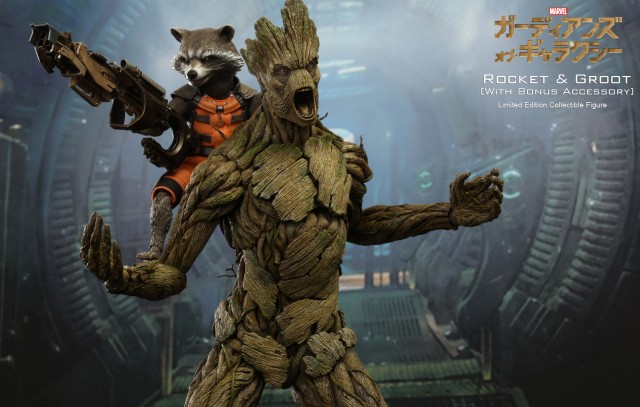 MMS 252 Rocket & Groot Hot Toys Sixth Scale Figure Set