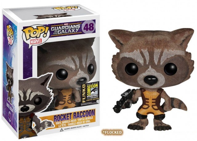 SDCC 2014 Flocked Rocket Raccoon Funko POP Vinyl Exclusive Figure