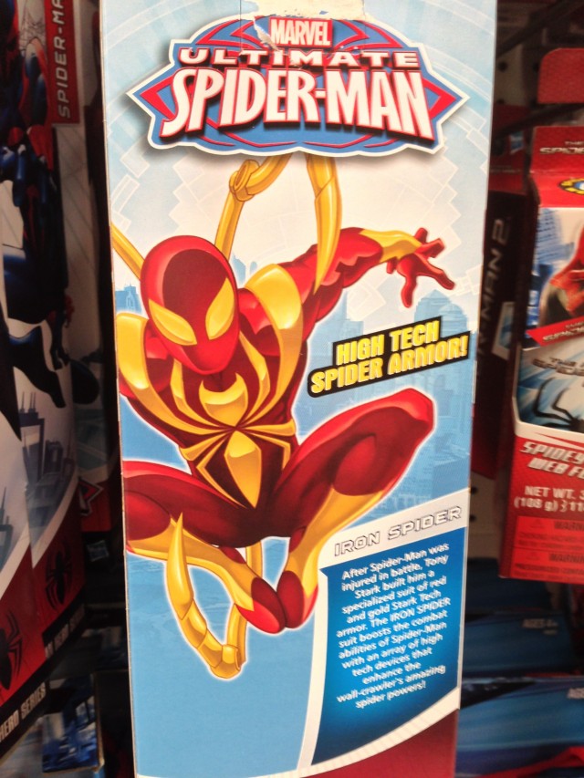 Iron Spider-Man Titan Hero Figure Box Back Bio
