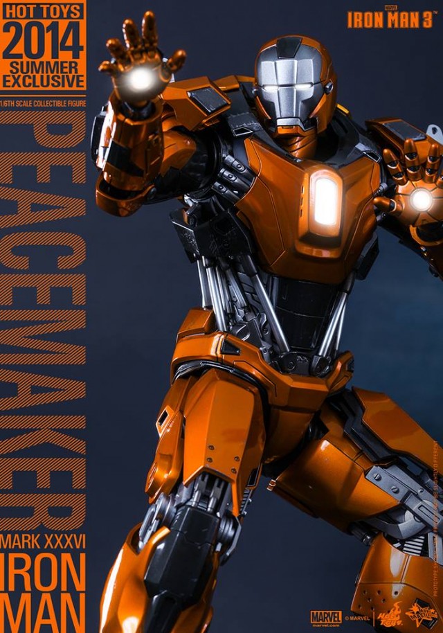 Exclusive Hot Toys Iron Man Peacemaker Figure with Light-Up Features