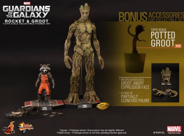 Hot Toys Exclusive Potted Groot Figure Accessory Sideshow Exclusive