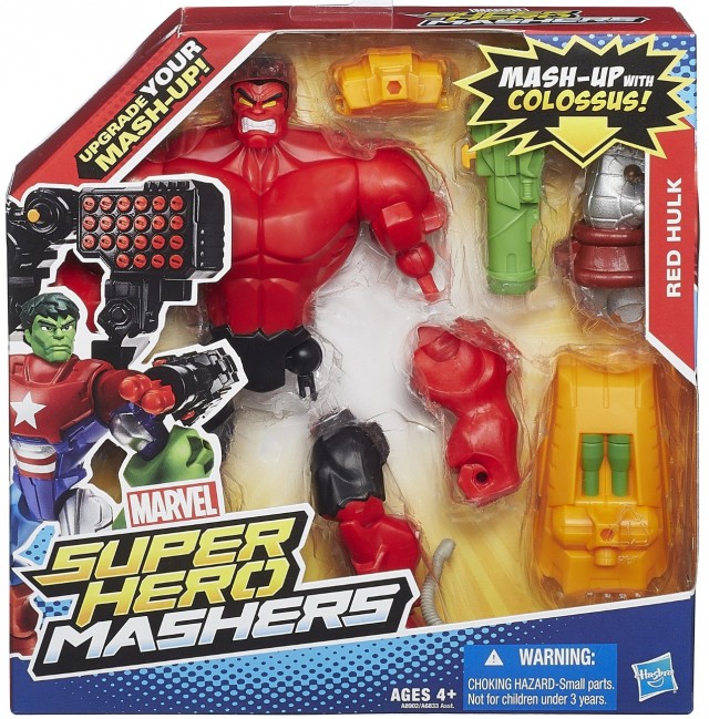 Marvel Mashers Red Hulk Figure Packaged with Mashers Colossus Arm