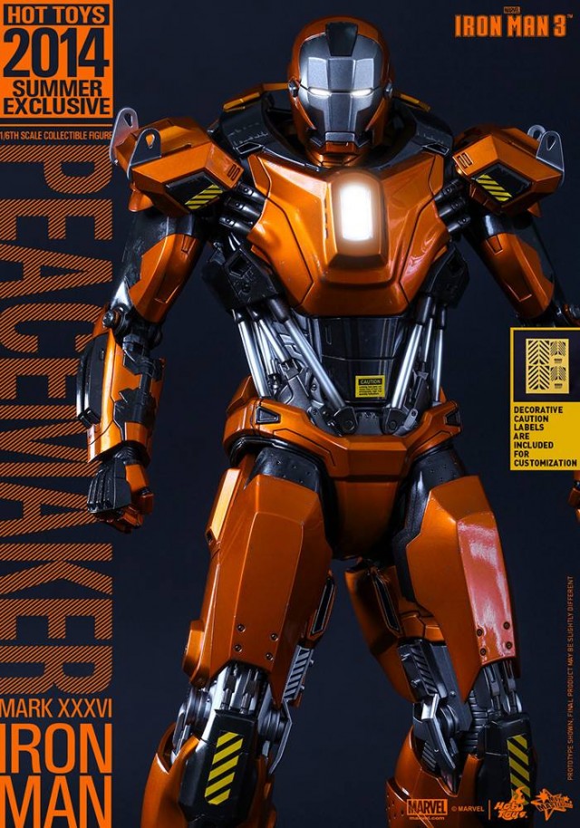 Summer 2014 Exclusive Hot Toys Mark XXXVI Peacemaker Iron Man Figure