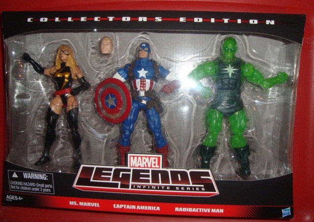 Marvel Legends 2014 Target Exclusive Three Pack Ms. Marvel Captain America Radioactive Man