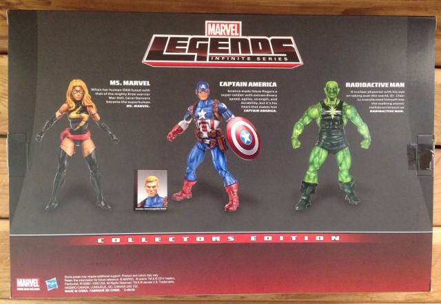 Marvel Legends Infinite Series Radioactive Man Three Pack Box Back